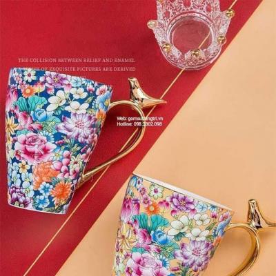 CỐC UỐNG TRÀ HỌA TIẾT BÁCH HOA